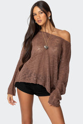 Bri Oversized Boat Neck Sweater