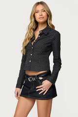 Ilia Polka Dot Button Up Shirt