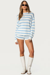 Amaris Striped Knit Shorts