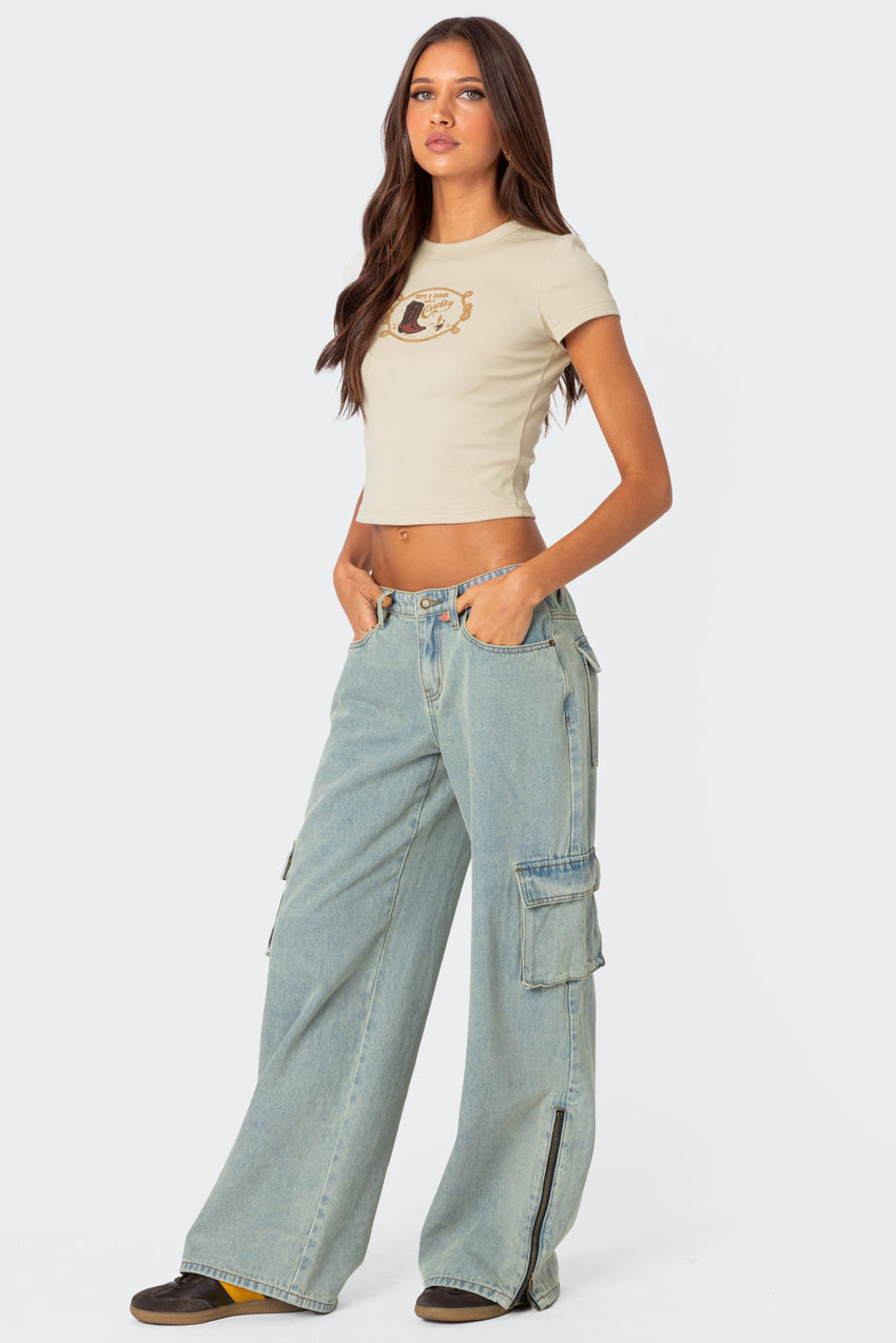 Andi Low Rise Baggy Cargo Jeans