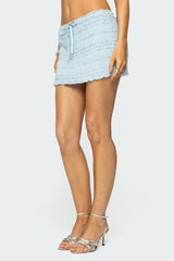 Mari Ruffle Chiffon Mini Skirt