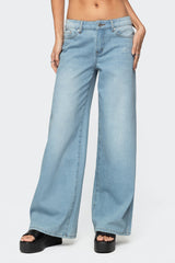 Ripley Distressed Low Rise Baggy Jeans