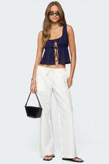 Alesia Tie Front Tank Top