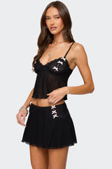 Dona Lacey Sheer Mesh Tank Top