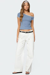 Lorna Contrast Off Shoulder Top