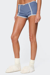 Eliane Contrast Lacey Shorts