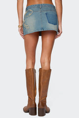 Bowiee Denim Mini Skirt