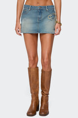 Bowiee Denim Mini Skirt