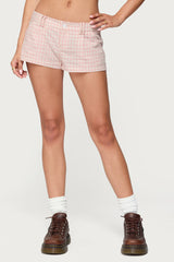 Monty Plaid Micro Shorts