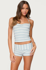 Lorenza Striped Halter Top