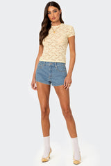 Kaori Sheer Lace Top
