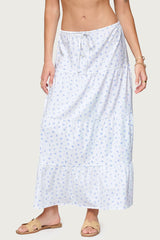 Charley Floral Tiered Maxi Skirt
