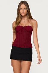 Guinivere Smocked Strapless Corset