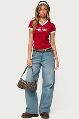 Santa Monica V Neck T Shirt