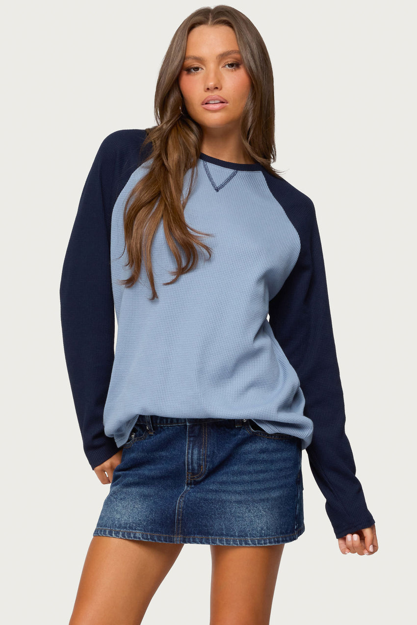 Me Time Oversized Waffle Top