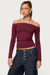 Katie Off Shoulder Long Sleeve Top