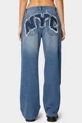 Nyc Washed Low Rise Baggy Jeans