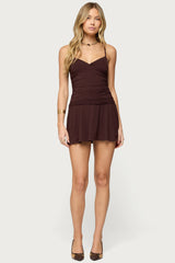 Deborah Ruched Mini Dress