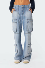 Tara Low Rise Baggy Cargo Jeans