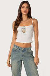 Divine Hearts Pointelle Tank Top
