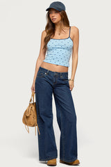 Carlah Contrast Polka Dot Tank Top
