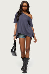 Josy Off Shoulder Handkerchief Top