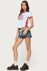 Eighty Polka Dot Contrast T Shirt
