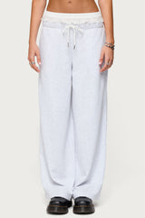 Tamia Peekaboo Ruffle Lace Sweatpants