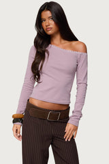 Emmiline Lacey Off Shoulder Top