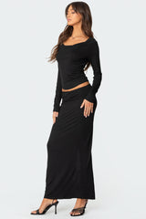 Johanna Fold Over Maxi Skirt
