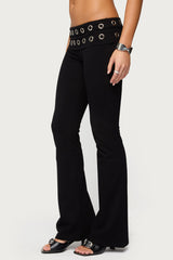 Nairobi Grommet Foldover Flared Leggings