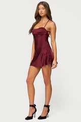 Nalah Satin Effect Mini Dress