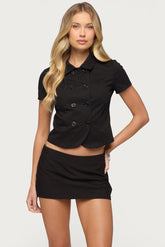 Pilar Short Sleeve Cotton Trench Shirt