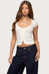 Blaunca Asymmetric Knit Top