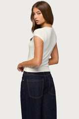 Blaunca Asymmetric Knit Top