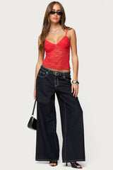 Eira Sheer Lace Tank Top