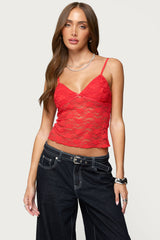 Eira Sheer Lace Tank Top