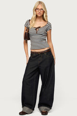 Emberly Striped Raglan Top