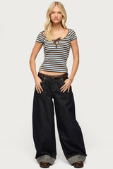 Emberly Striped Raglan Top