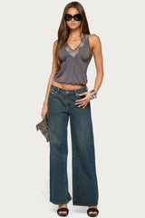 Brise Studded Draped Top