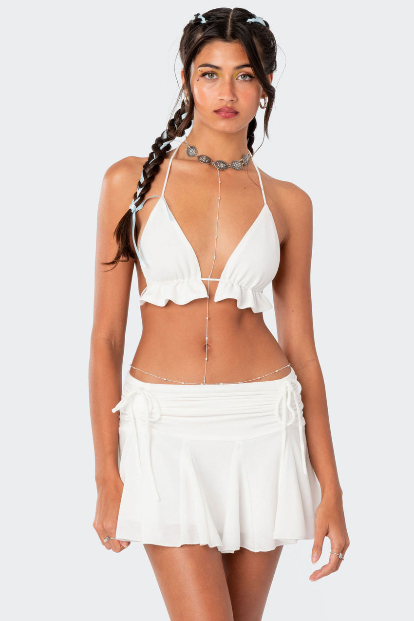 Keoni Ruffle Triangle Bra Top