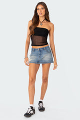 Celestia Sheer Mesh Tube Top