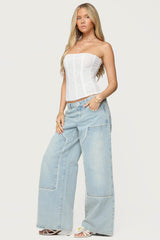 Teela Lacey Low Rise Baggy Carpenter Jeans