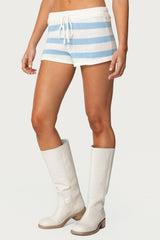Amaris Striped Knit Shorts