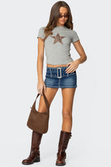 Payson Wide Belted Mini Skort