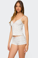 Viola Floral Lacey Tank Top