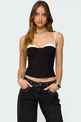 Contrast Peekaboo Corset