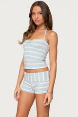 Lorenza Striped Halter Top