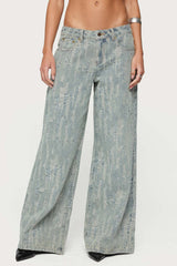 Blaze Distressed Low Rise Baggy Jeans
