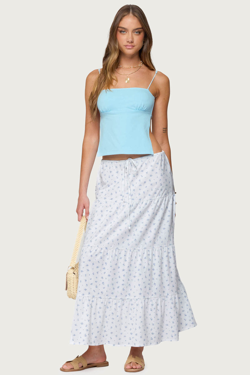 Charley Floral Tiered Maxi Skirt